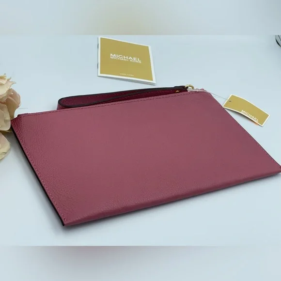 Michael Kors Jet Set Large Leather Clutch Wristlet - Picture 5 of 9